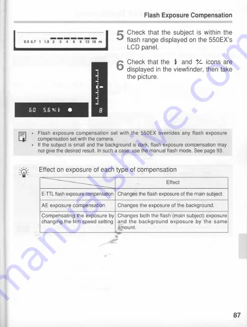 Canon 550EX - Speedlite - Hot-shoe clip-on Flash Full Manual Download Page 38