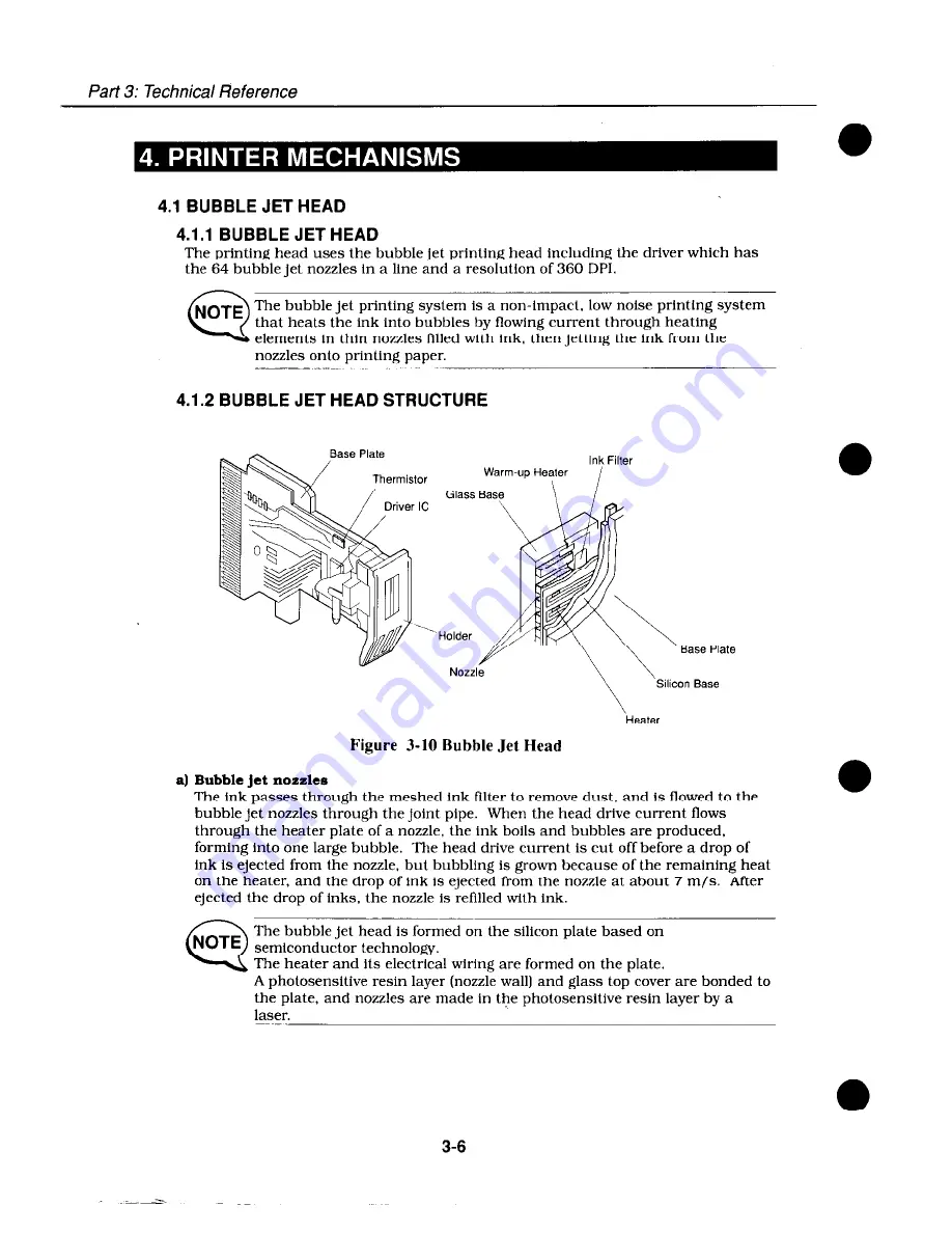 Canon BJ330 - BJ 330 B/W Inkjet Printer Service Manual Download Page 47