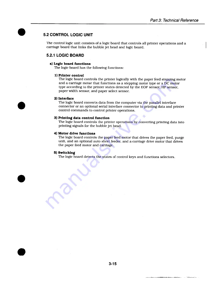 Canon BJ330 - BJ 330 B/W Inkjet Printer Service Manual Download Page 56