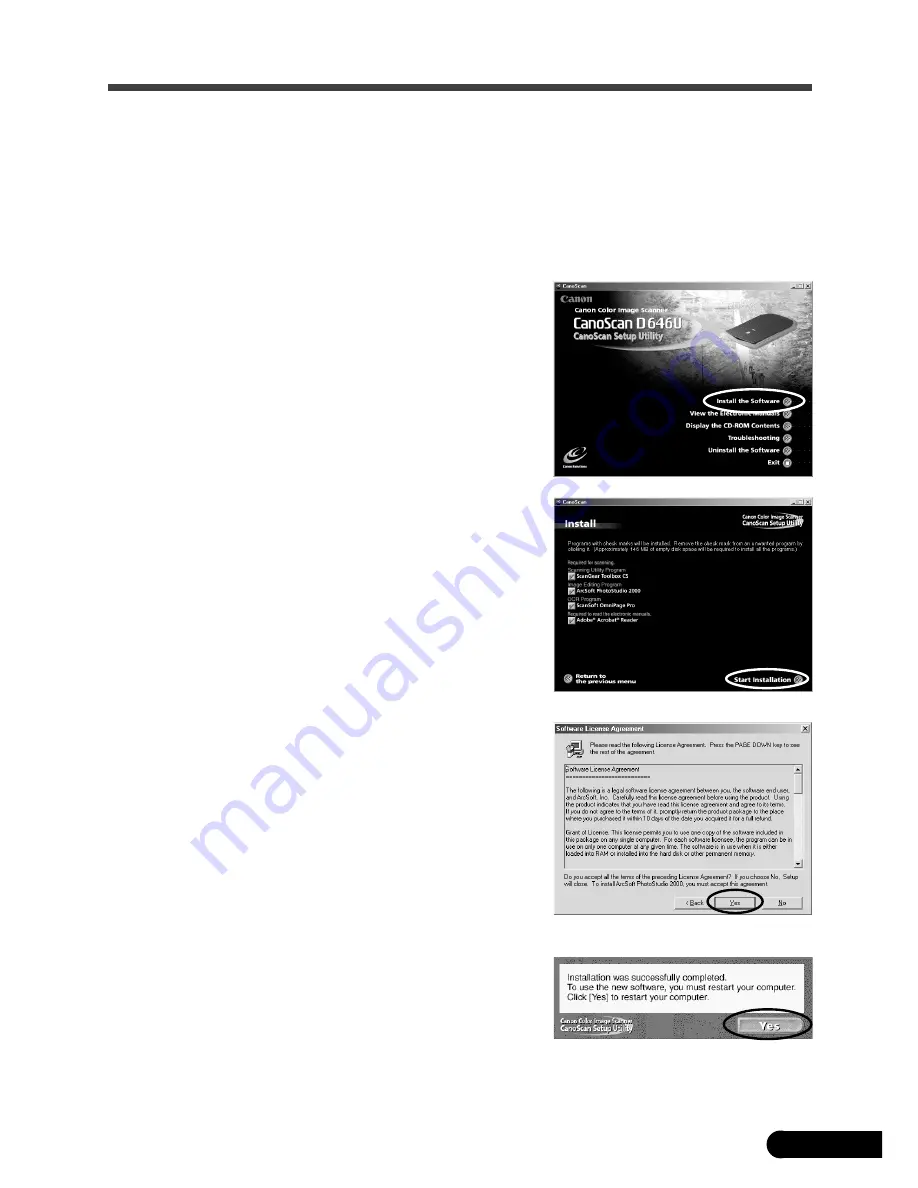 Canon CanoScan D646U Quick Start Manual Download Page 7