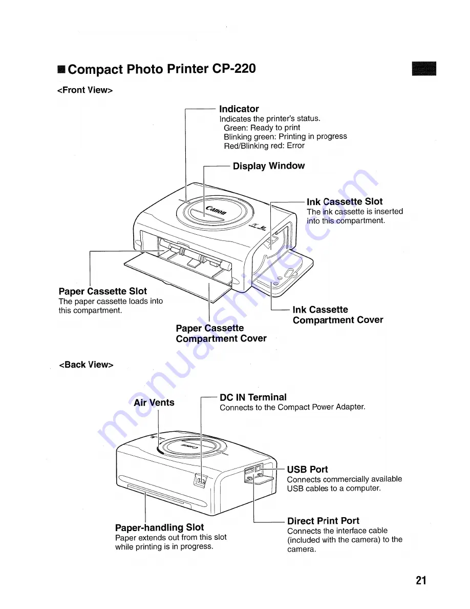 Canon CP-330 User Manual Download Page 22