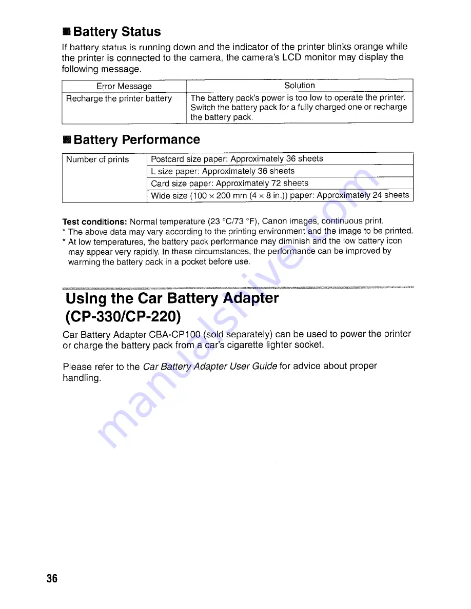 Canon CP-330 User Manual Download Page 37