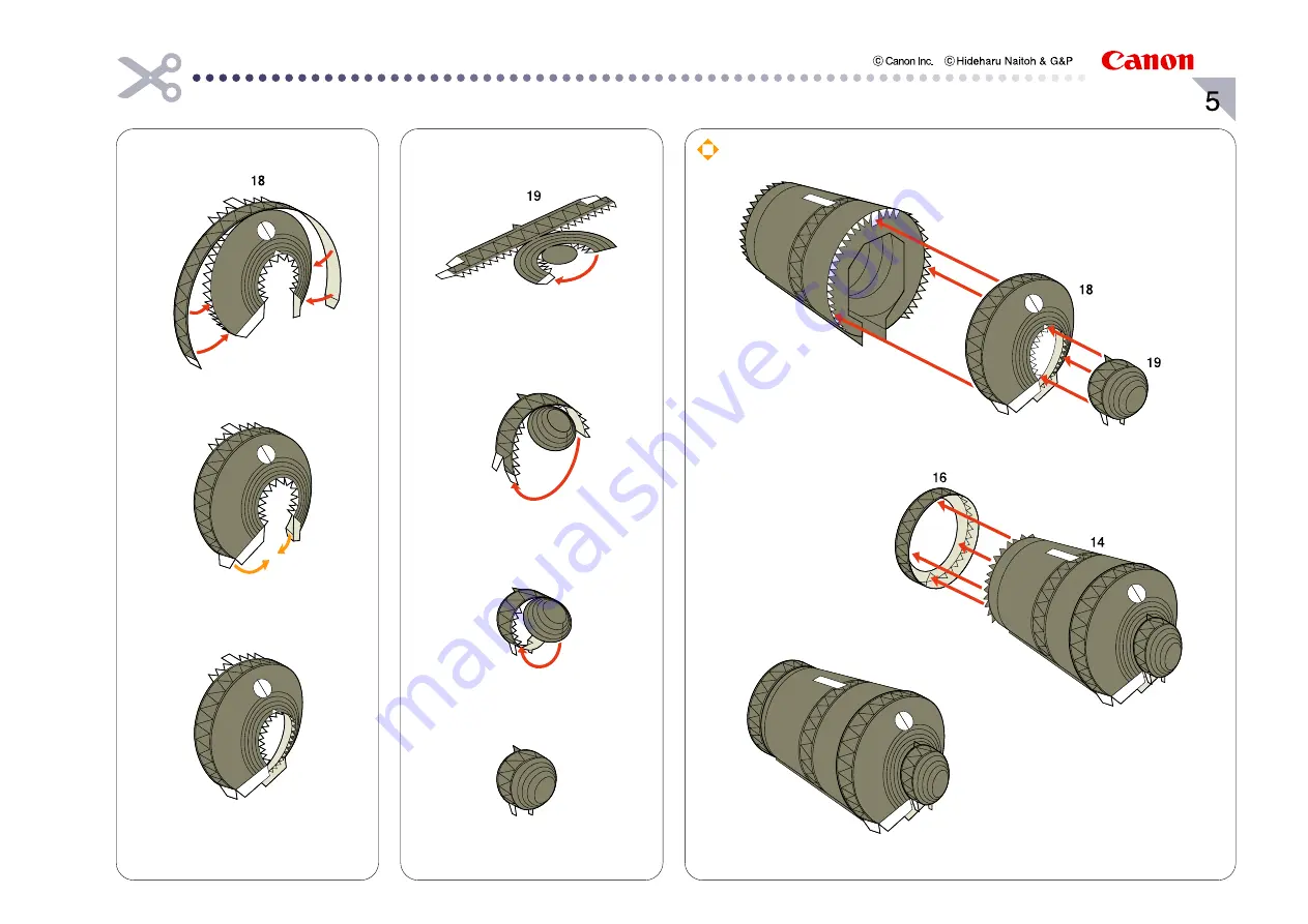 Canon CREATIVE PARK (Moving) Clowns out of a... Assembly Instructions Manual Download Page 5