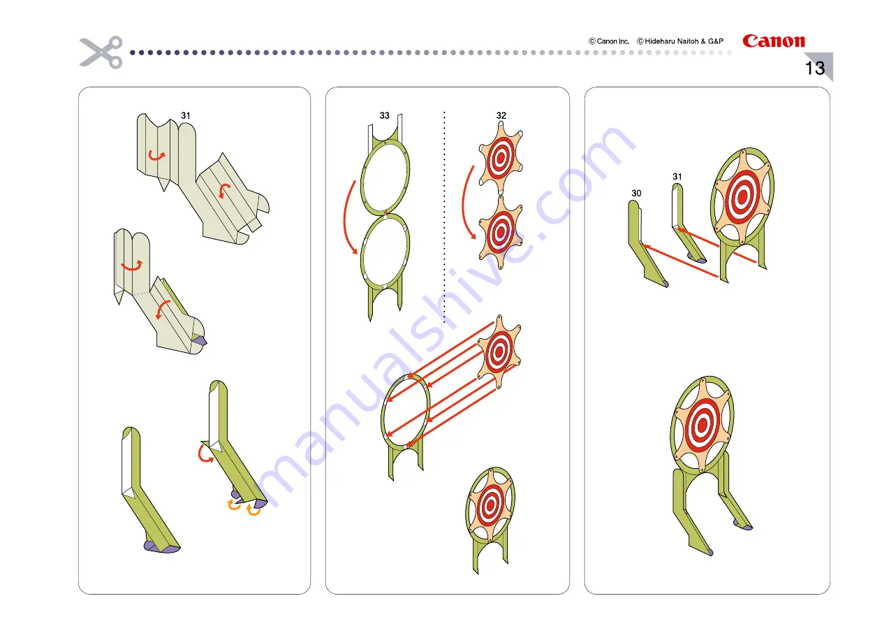 Canon CREATIVE PARK (Moving) Clowns out of a... Assembly Instructions Manual Download Page 13