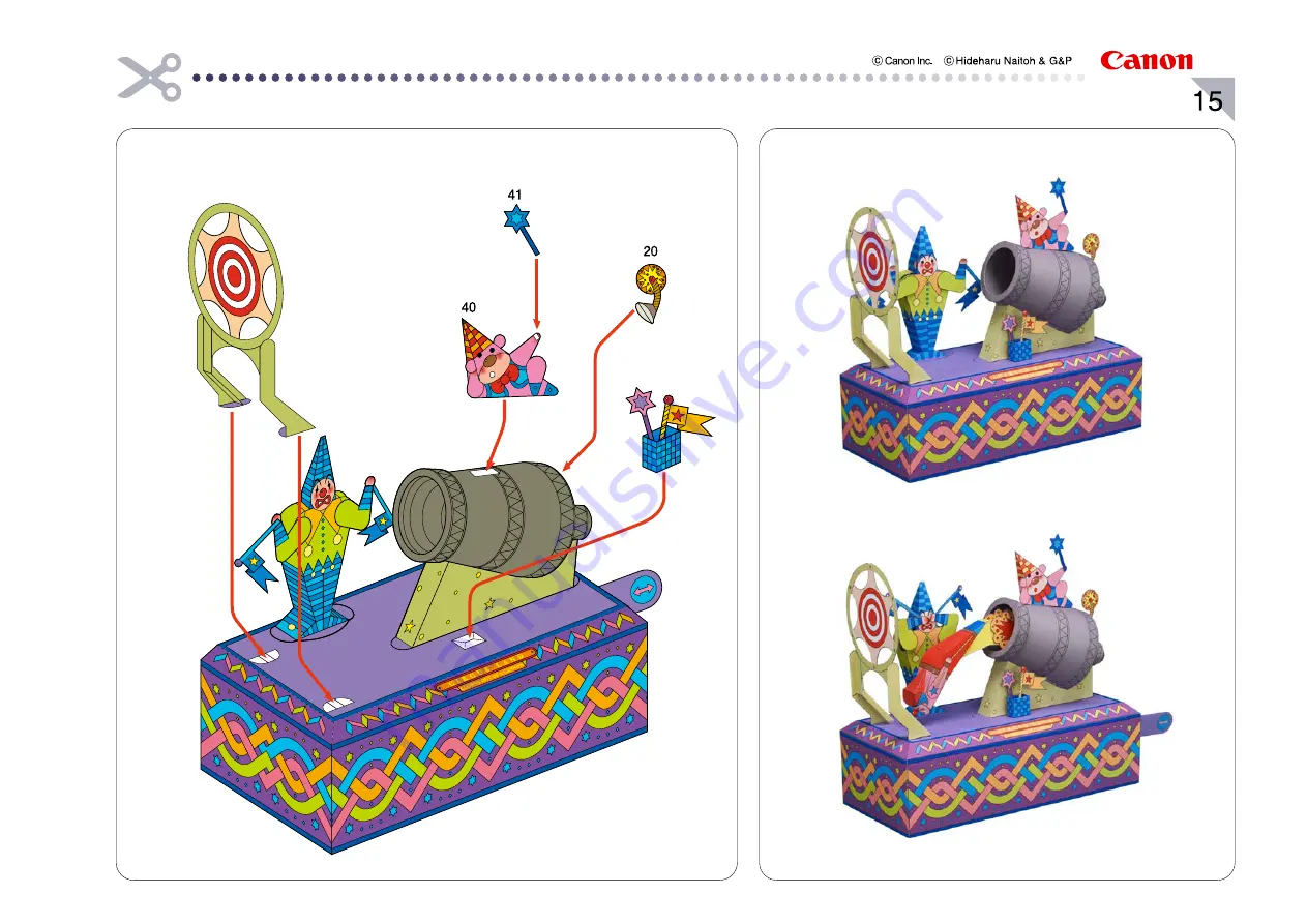 Canon CREATIVE PARK (Moving) Clowns out of a... Скачать руководство пользователя страница 15