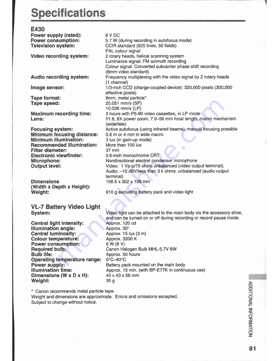 Canon DIGITAL IXUS 430 Instruction Manual Download Page 83