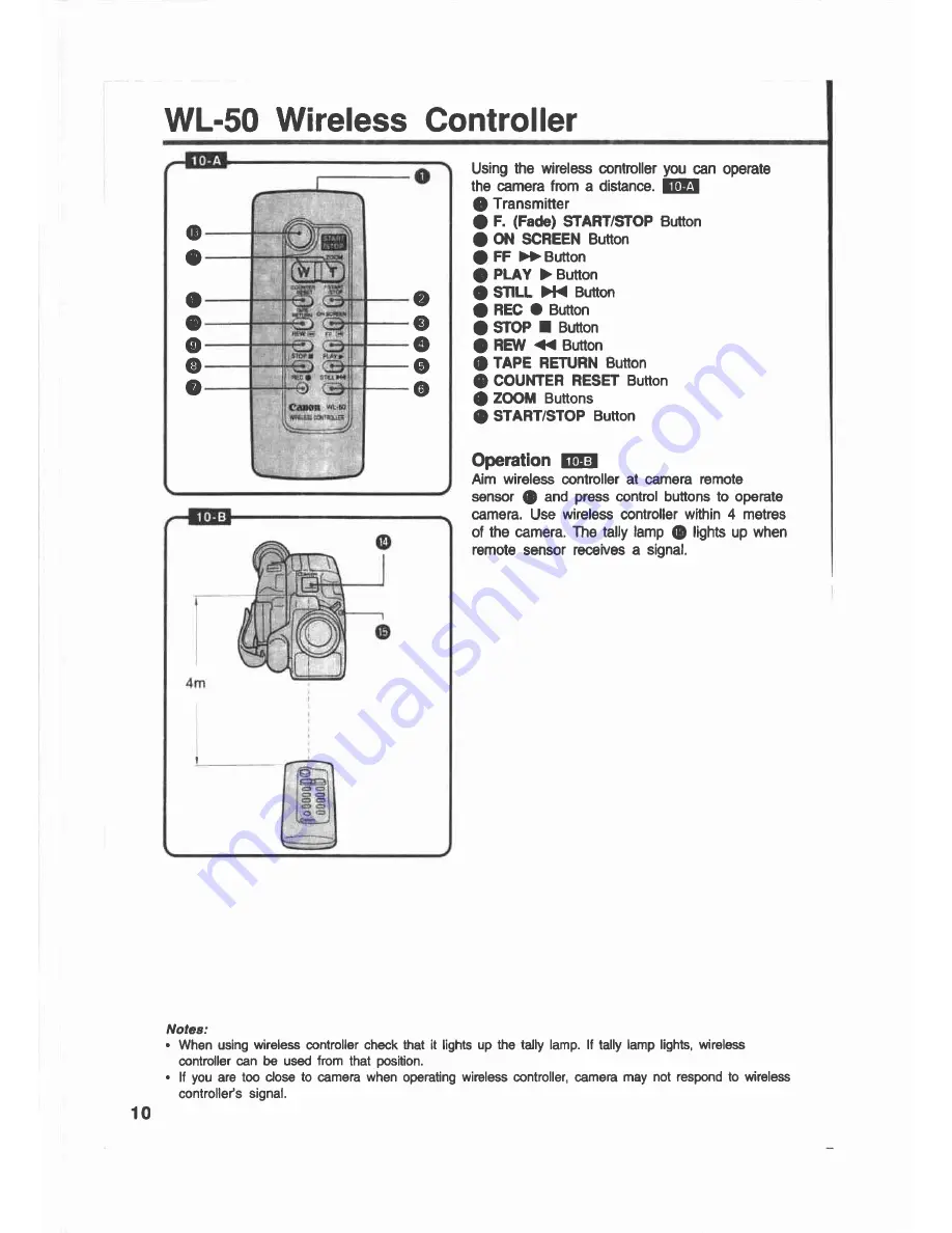 Canon E200 Series Instruction Manual Download Page 10