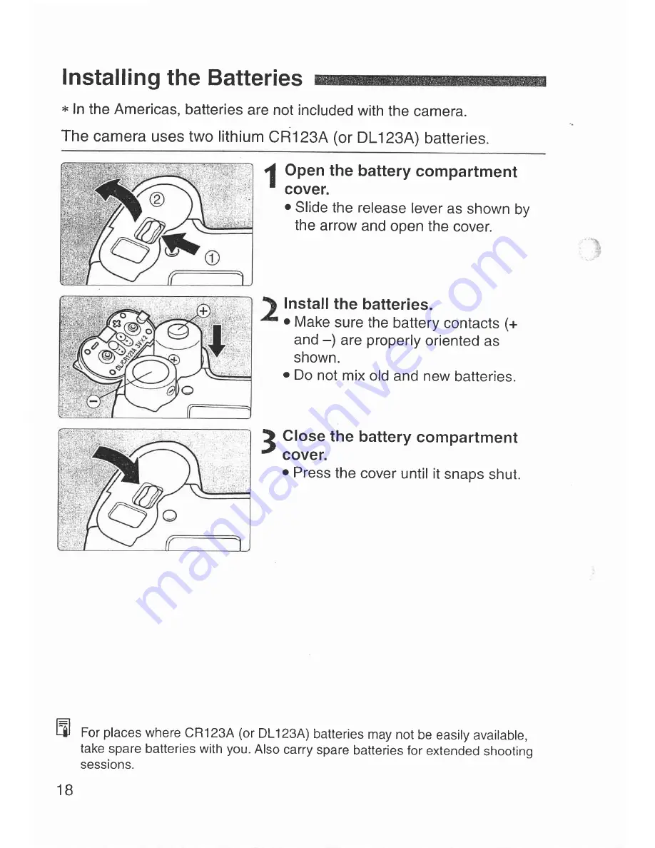 Canon Elan 7 NE 30V Date Instructions Manual Download Page 18