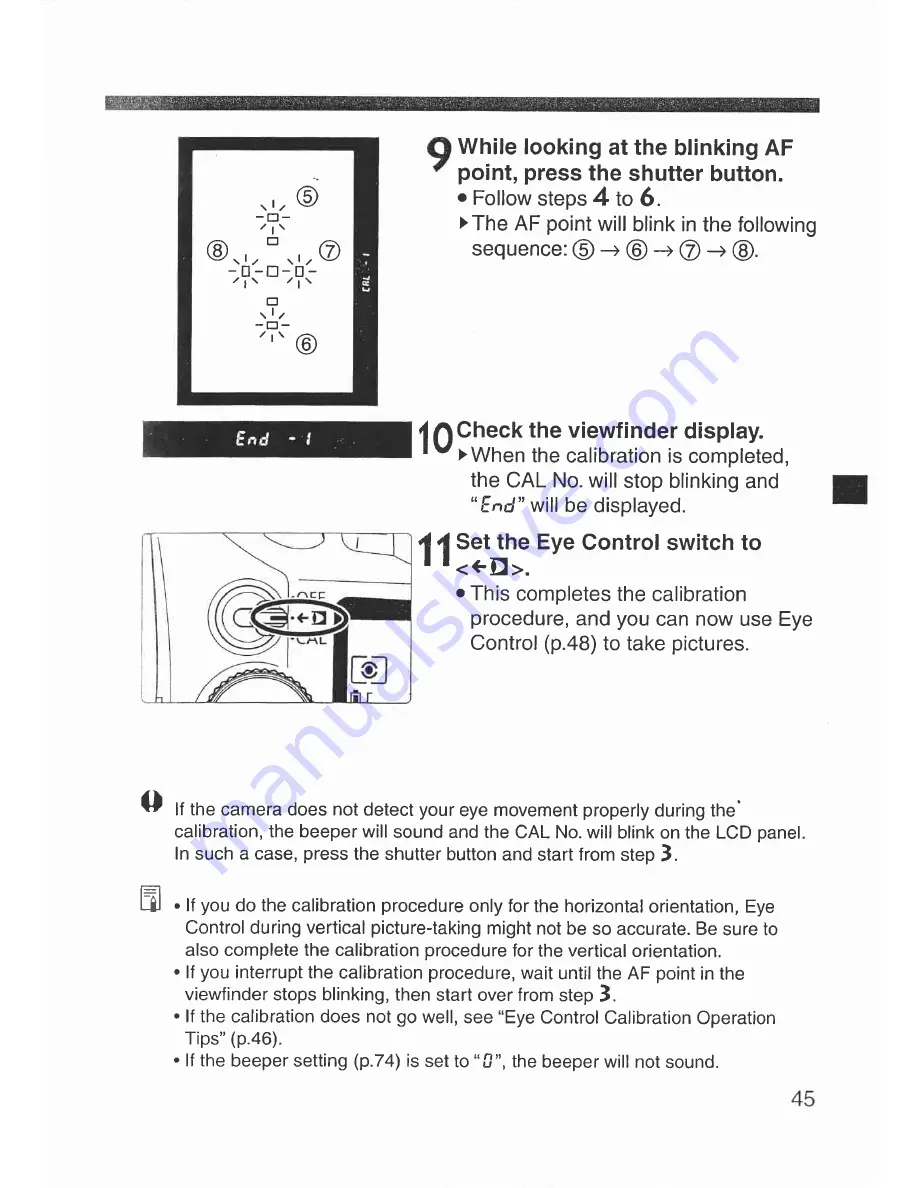 Canon Elan 7 NE 30V Date Instructions Manual Download Page 45