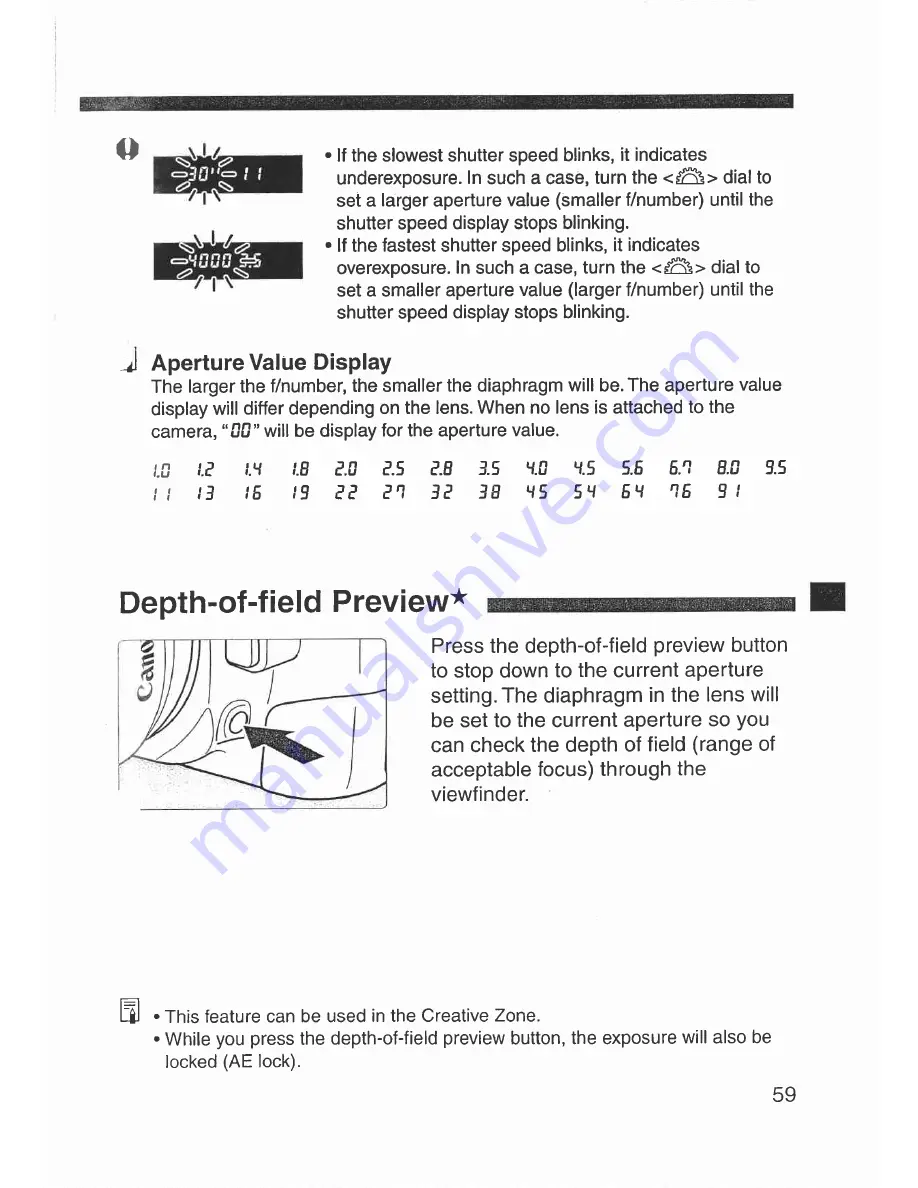 Canon Elan 7 NE 30V Date Instructions Manual Download Page 59