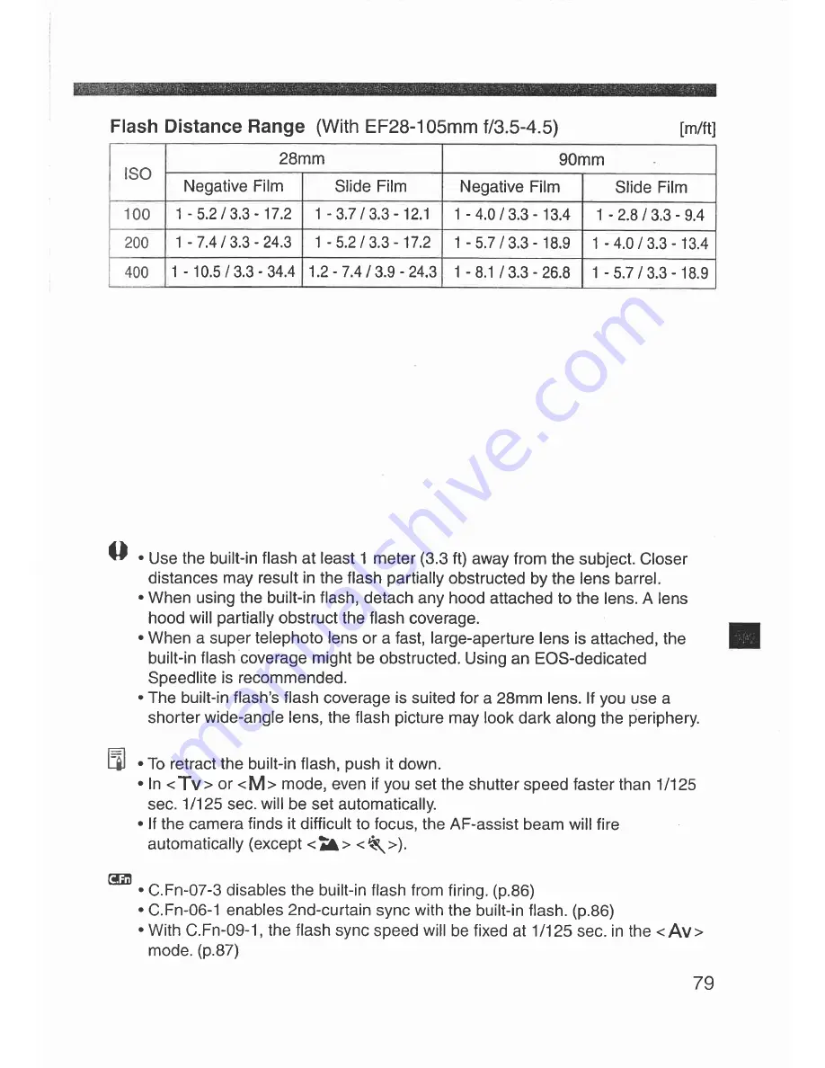 Canon Elan 7 NE 30V Date Скачать руководство пользователя страница 79