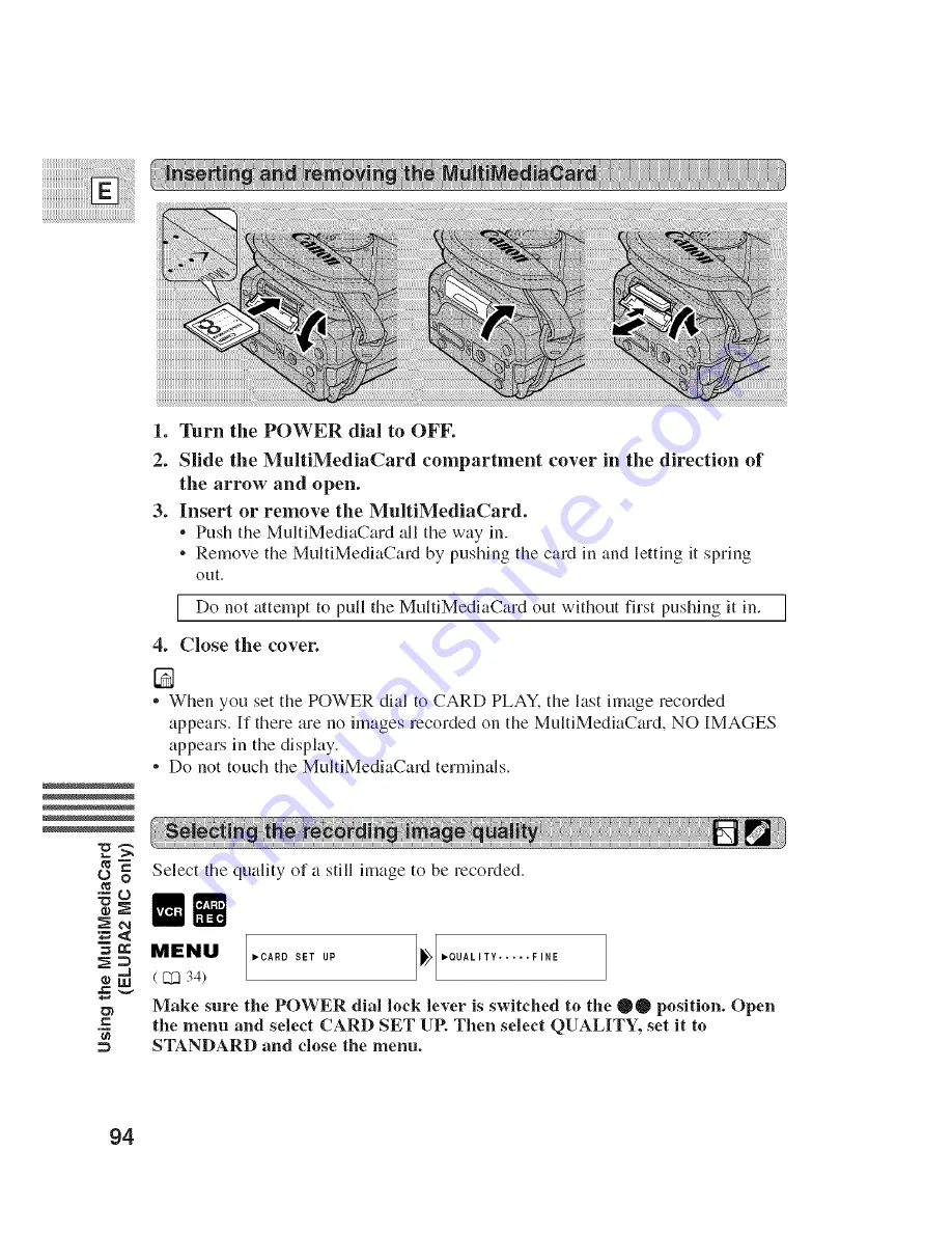 Canon ELURA 2 MC Instruction Manual Download Page 94