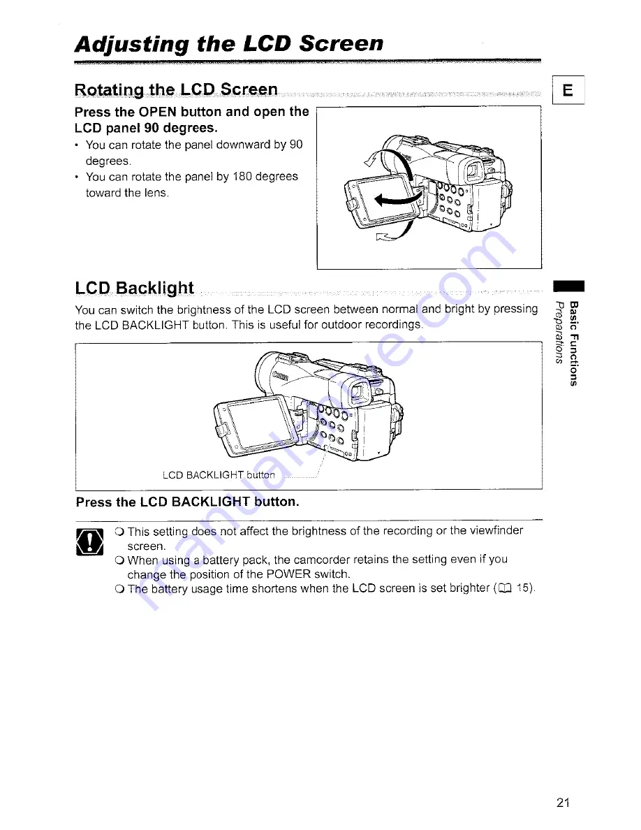 Canon ELURA 90 Instruction Manual Download Page 21