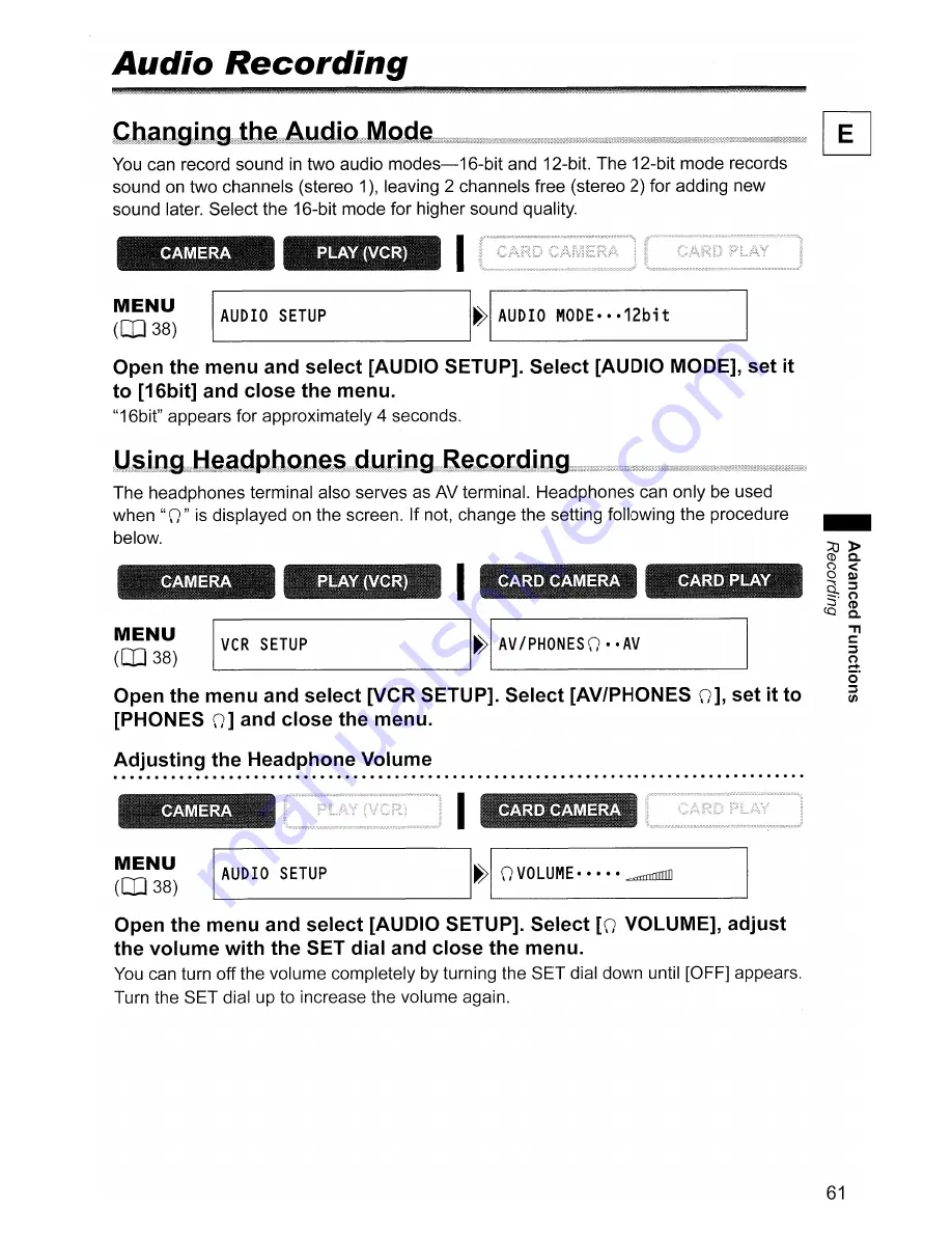 Canon ELURA 90 Instruction Manual Download Page 61