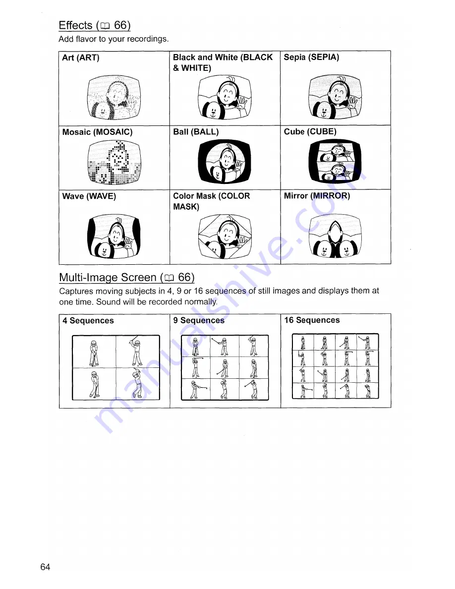 Canon ELURA 90 Instruction Manual Download Page 64