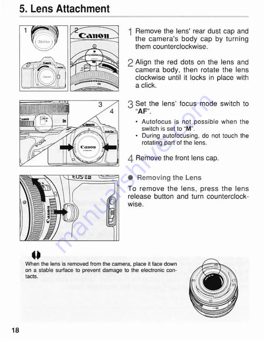 Canon EOS 1N Instructions Manual Download Page 18