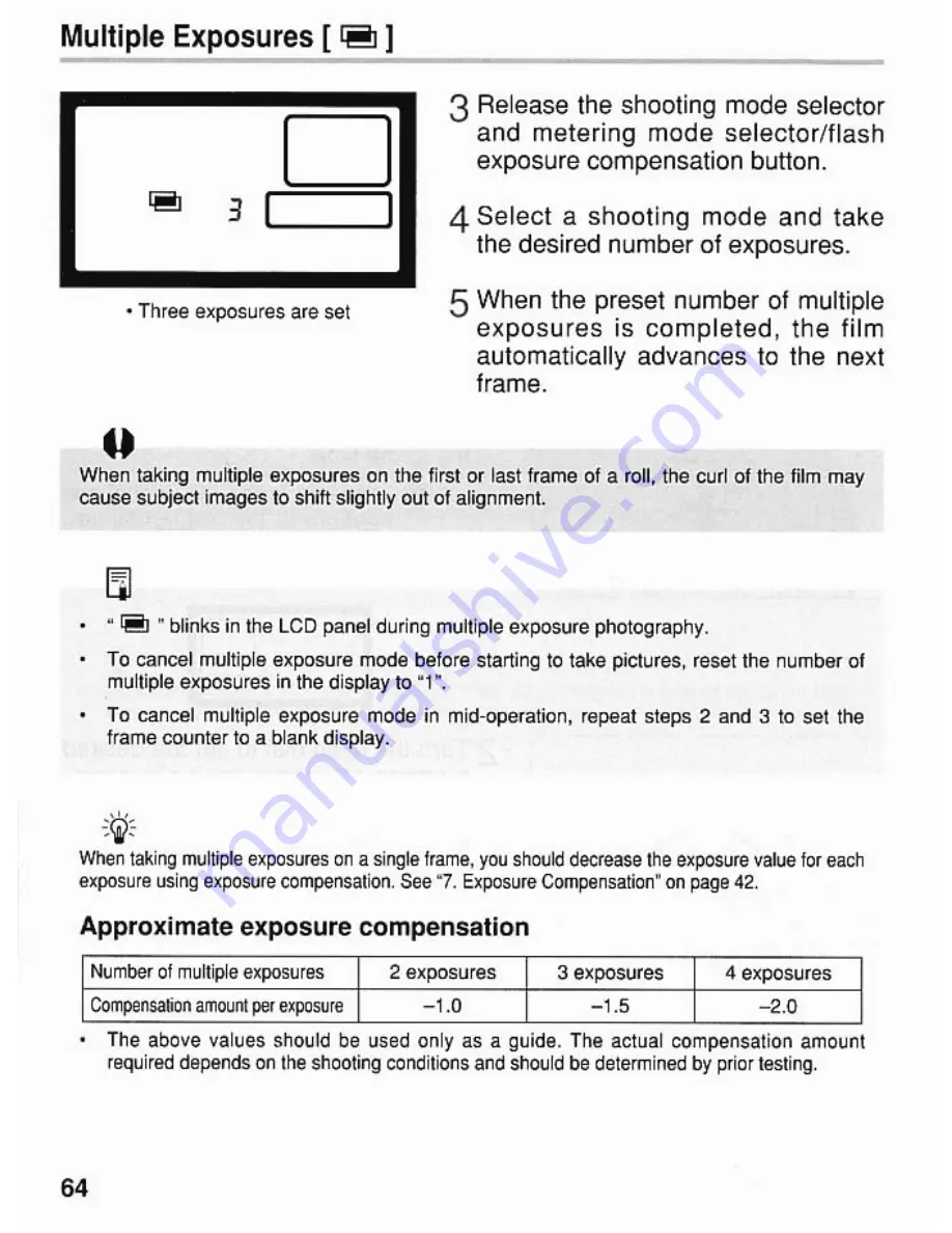 Canon EOS 1N Instructions Manual Download Page 64