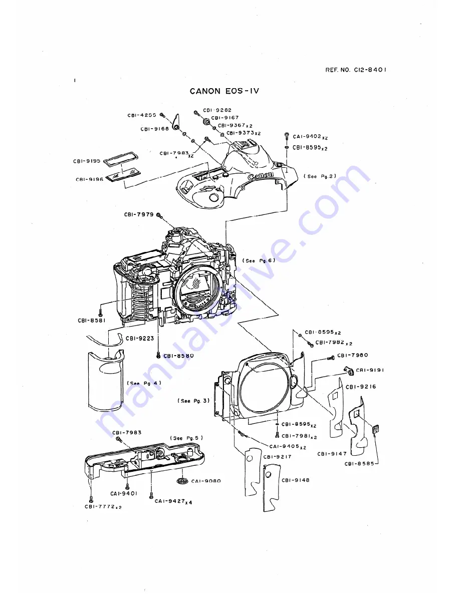 Canon EOS 1V Parts Catalog Download Page 2