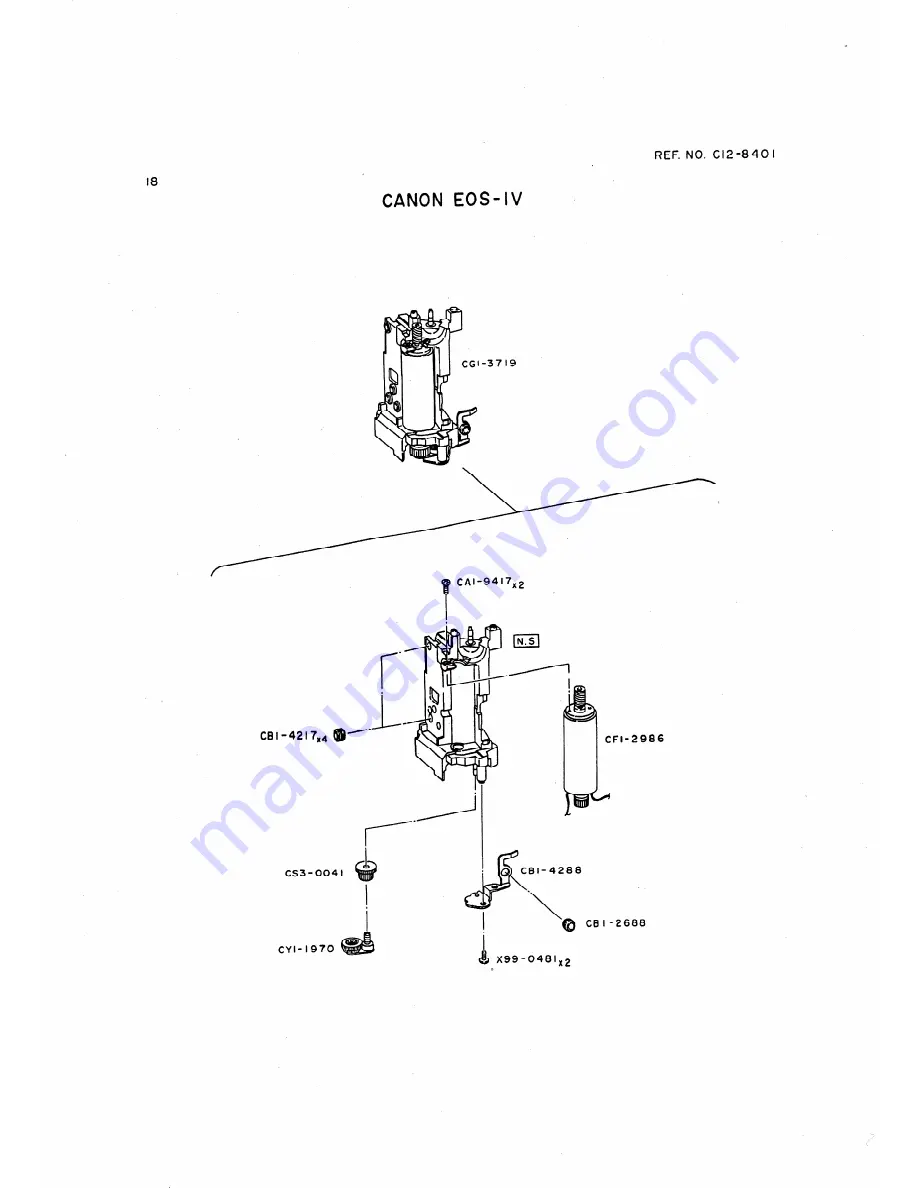 Canon EOS 1V Parts Catalog Download Page 36