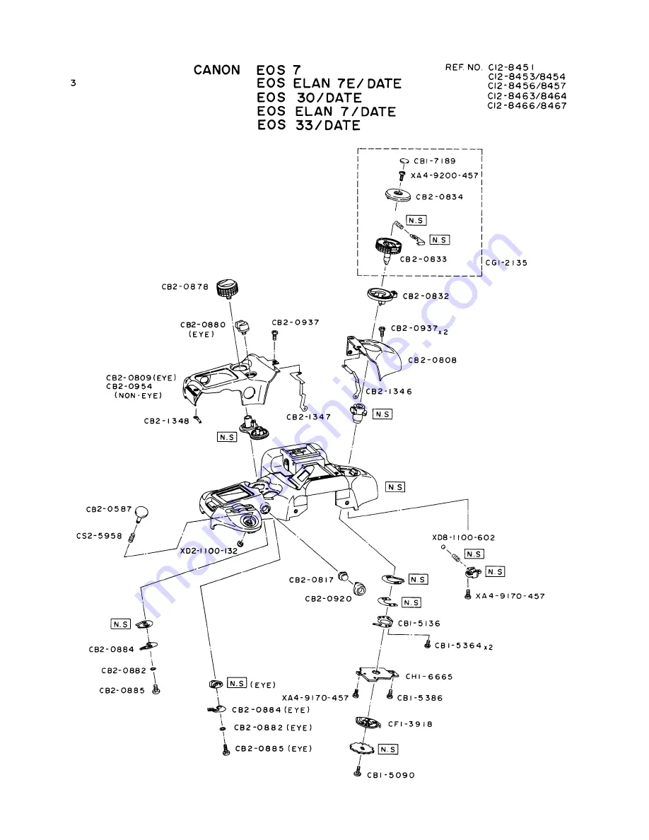 Canon EOS 30/DATE Parts Catalog Download Page 6