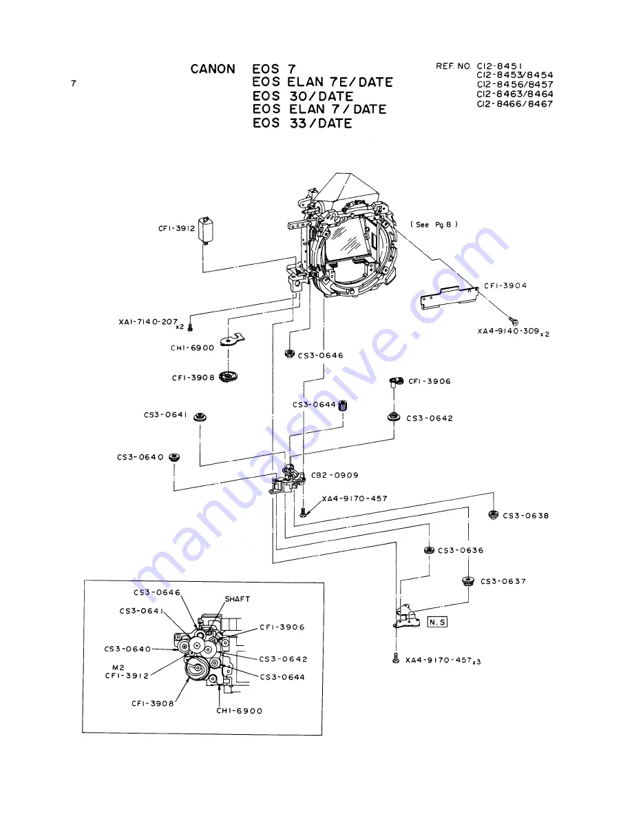 Canon EOS 30/DATE Parts Catalog Download Page 14