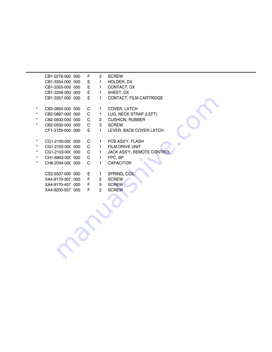 Canon EOS 30/DATE Parts Catalog Download Page 29