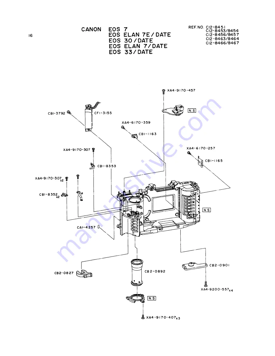 Canon EOS 30/DATE Parts Catalog Download Page 32