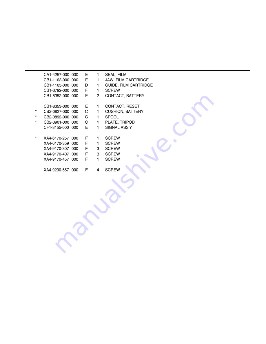 Canon EOS 30/DATE Parts Catalog Download Page 33