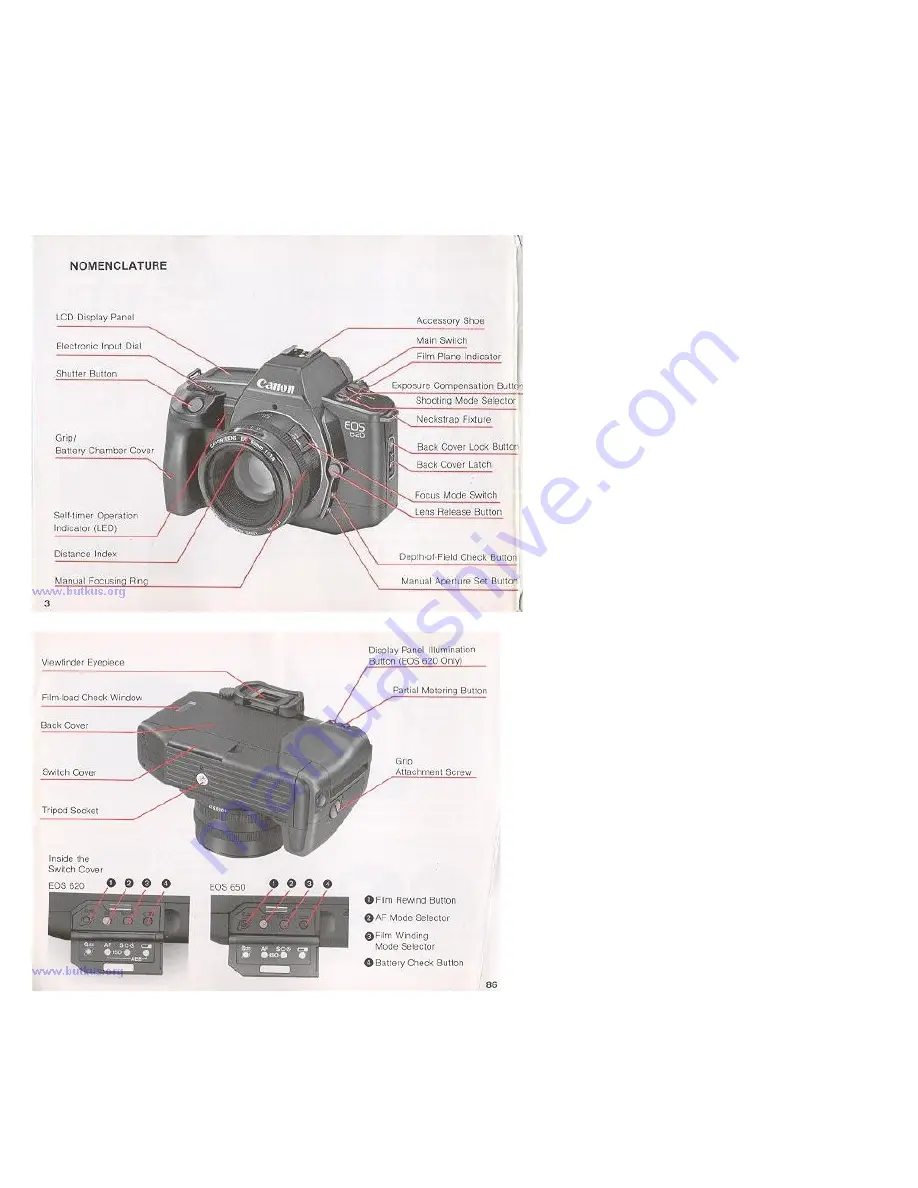 Canon EOS 620-650 Скачать руководство пользователя страница 2