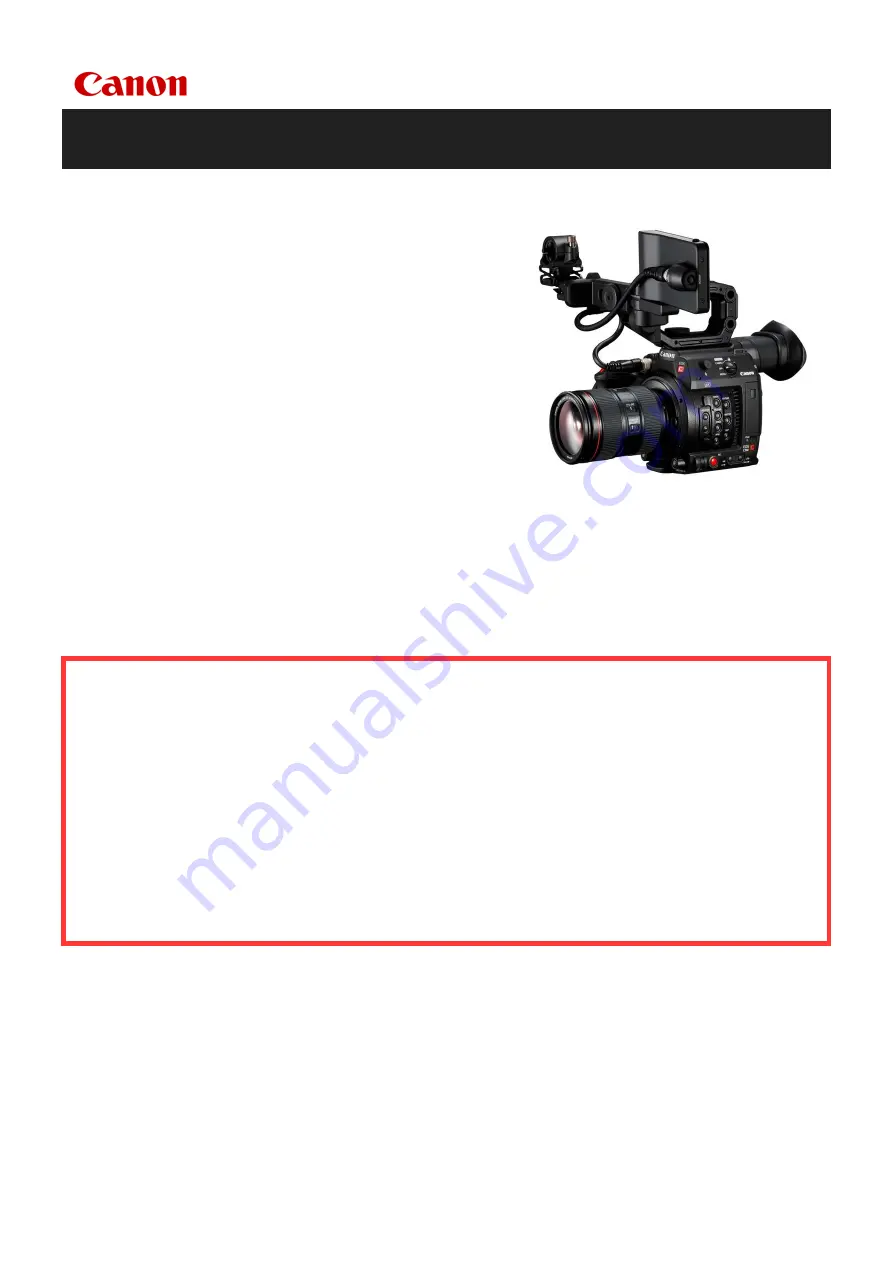 Canon EOS C200 Firmware Update Procedure Download Page 1