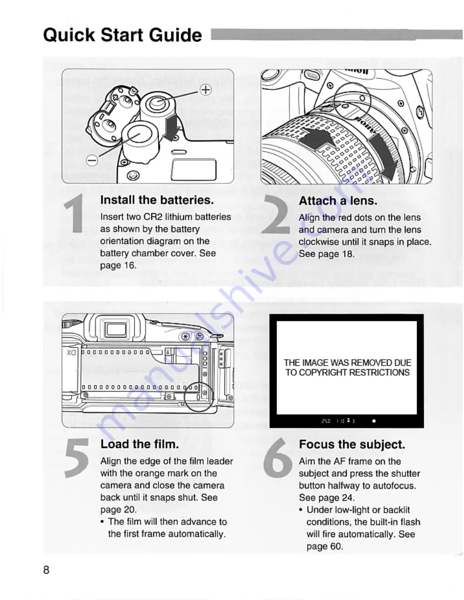 Canon EOS Rebel 2000 Instruction Manual Download Page 8