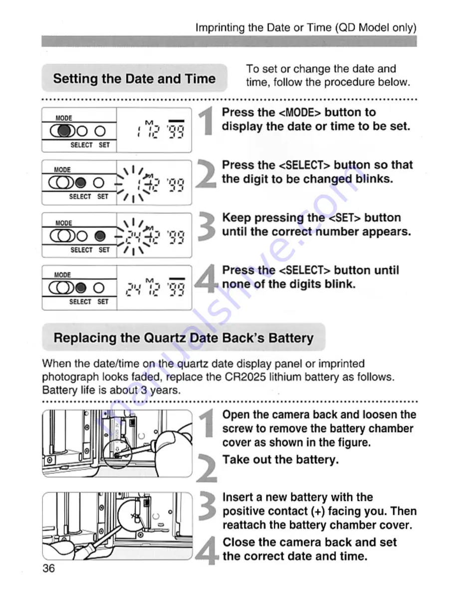 Canon EOS Rebel 2000 Instruction Manual Download Page 36