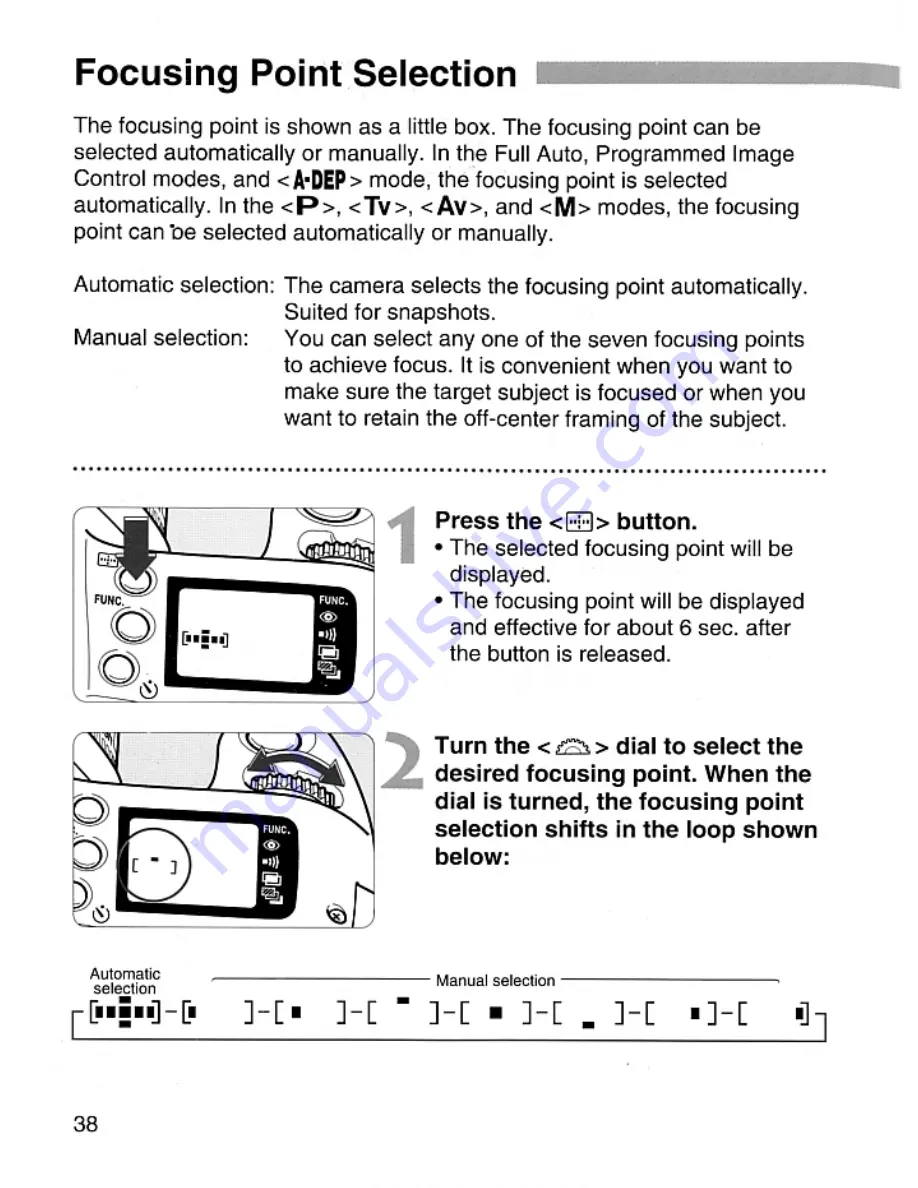 Canon EOS Rebel 2000 Instruction Manual Download Page 38