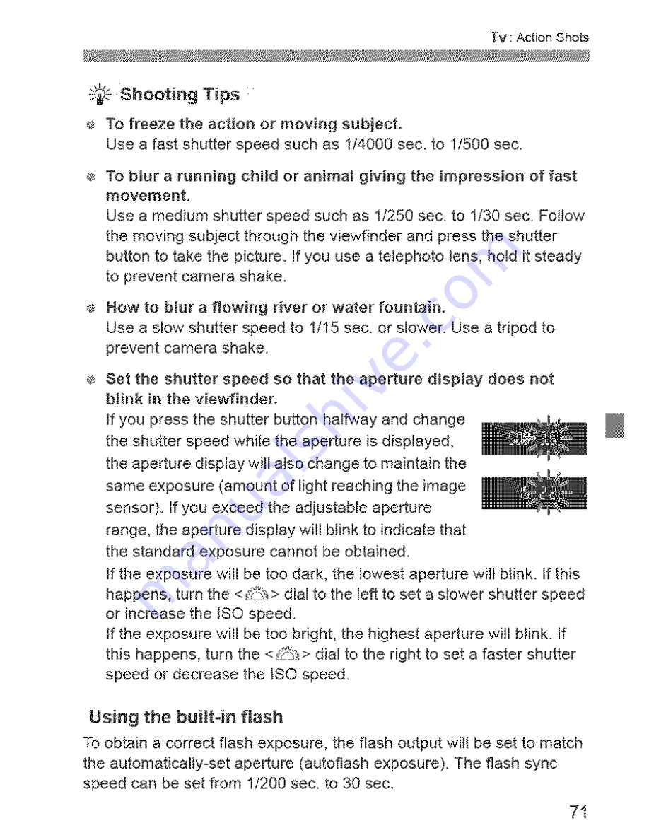 Canon EOS REBEL XS Instruction Manual Download Page 71