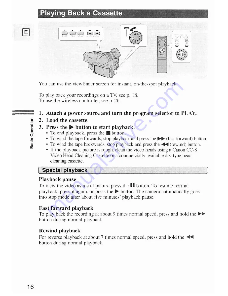 Canon ES290 Instruction Manual Download Page 16