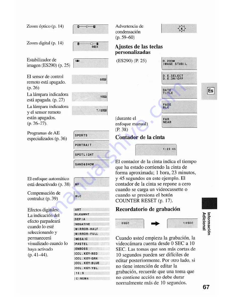 Canon ES290 Instruction Manual Download Page 213