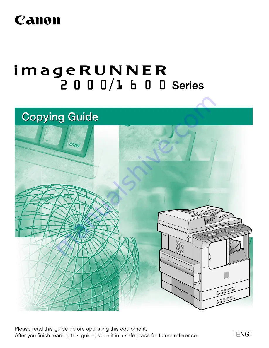 Canon Image Runner 2000 Series Скачать руководство пользователя страница 1