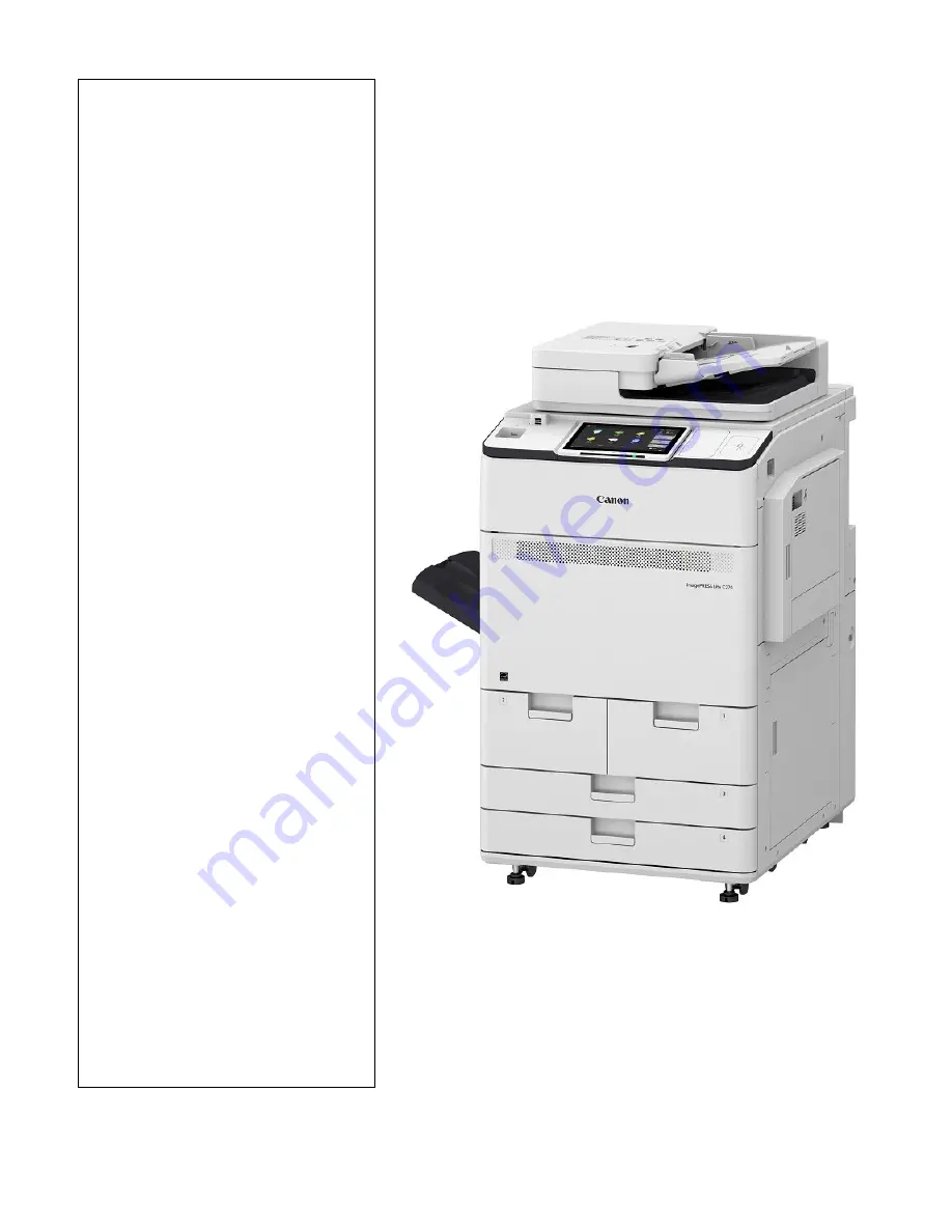 Canon imagePRESS Lite C270 Скачать руководство пользователя страница 1