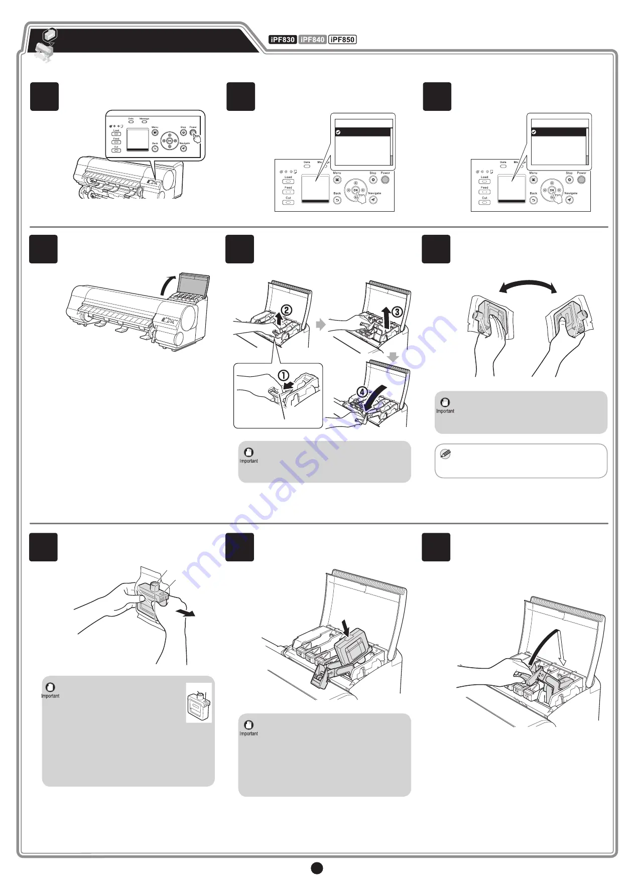 Canon imagePROGRAFi PF830 series Setup Manual Download Page 7