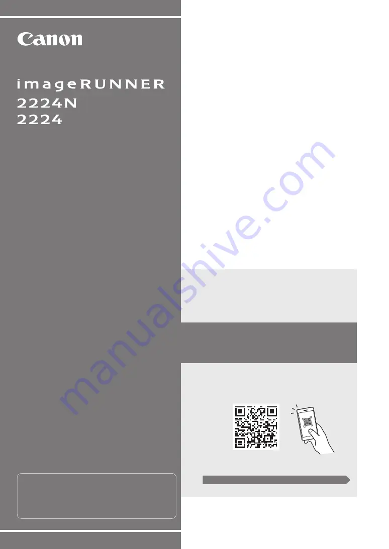 Canon imageRUNNER 2224N Setup Manual Download Page 1