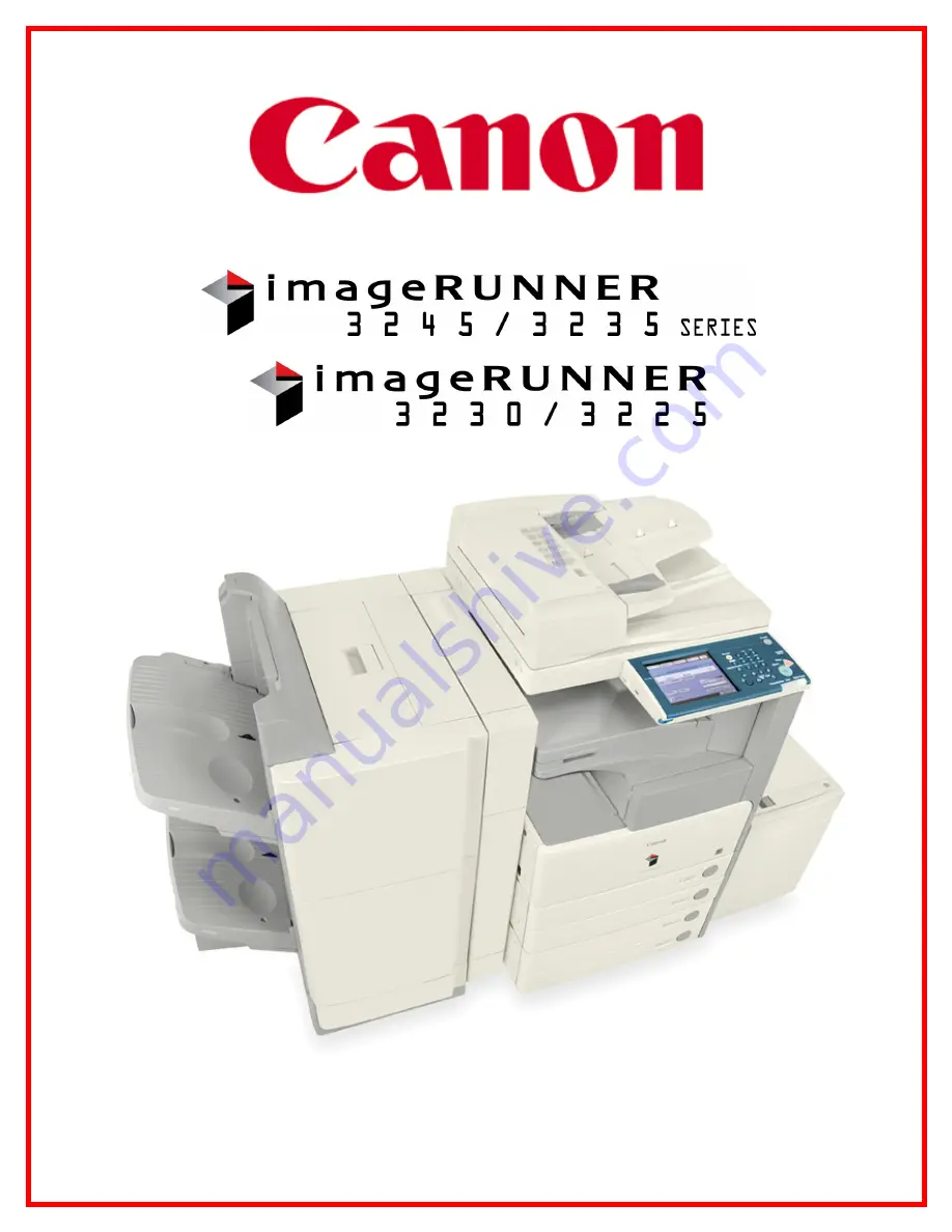 Canon imageRUNNER 3245 Series Скачать руководство пользователя страница 1