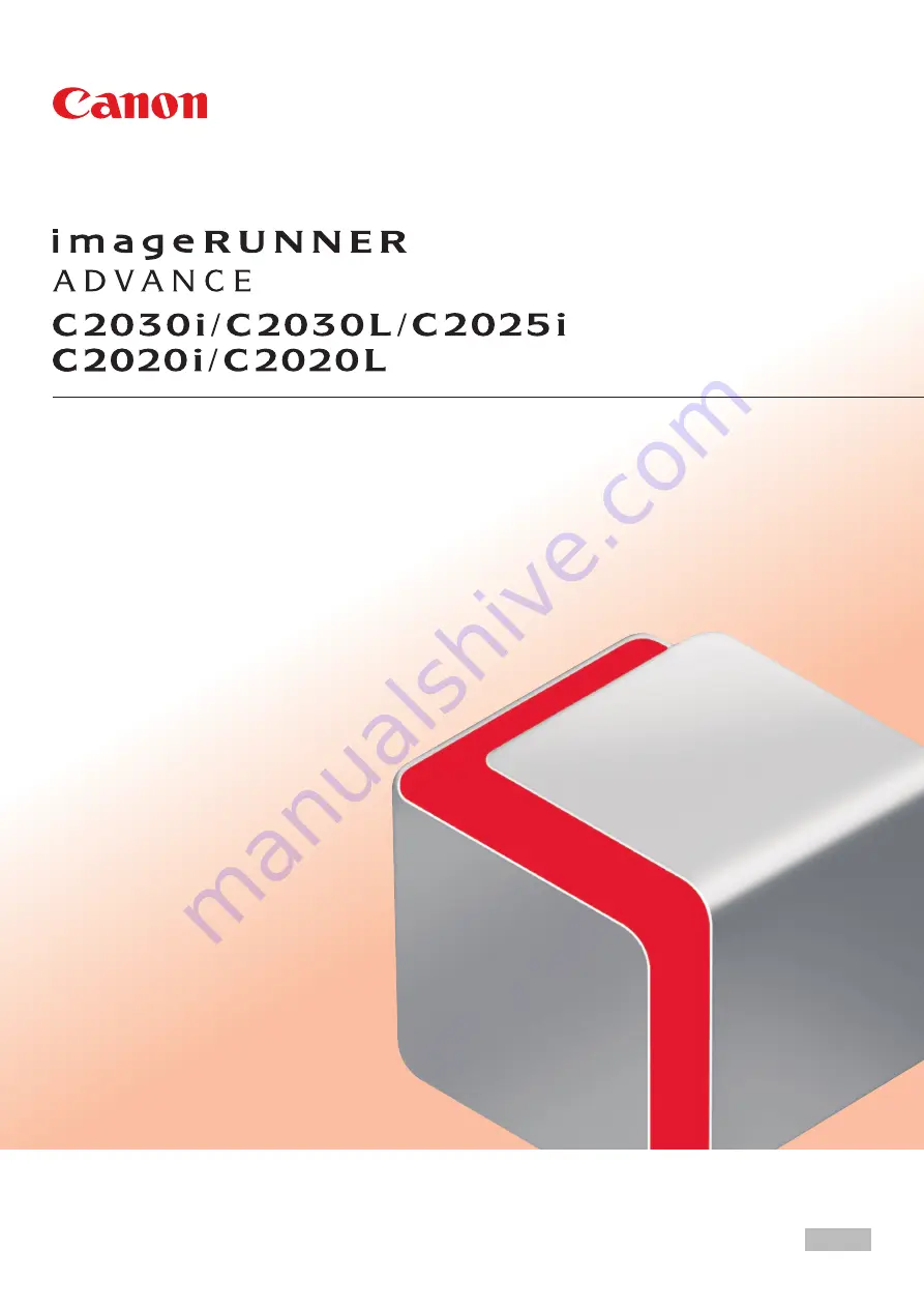 Canon imageRUNNER Advance C2030i Basic Operation Manual Download Page 1