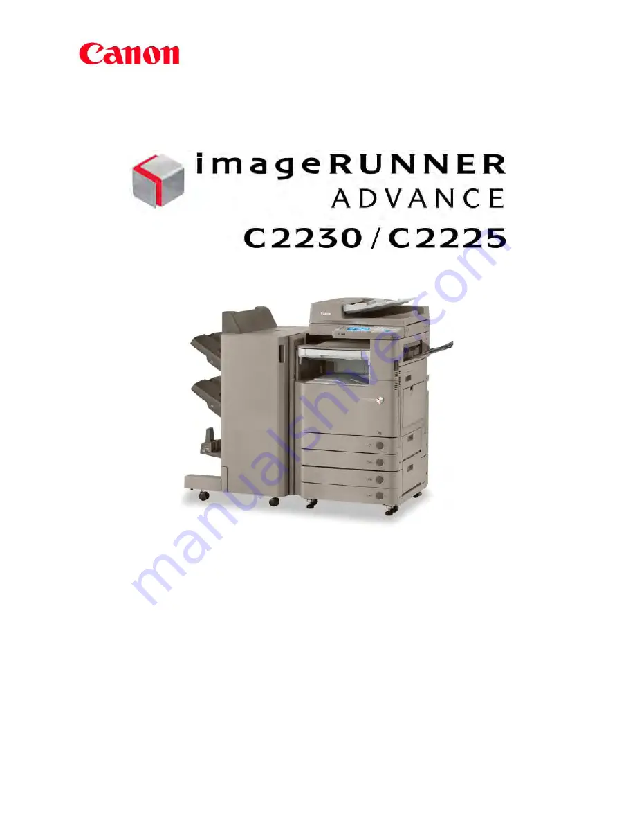 Canon imageRUNNER ADVANCE C2200 Series Скачать руководство пользователя страница 1