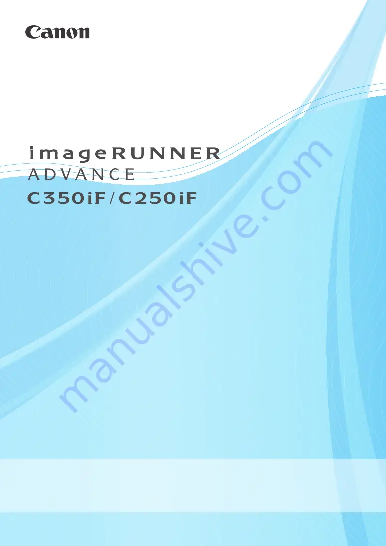 Canon imageRUNNER ADVANCE C350iF Скачать руководство пользователя страница 1