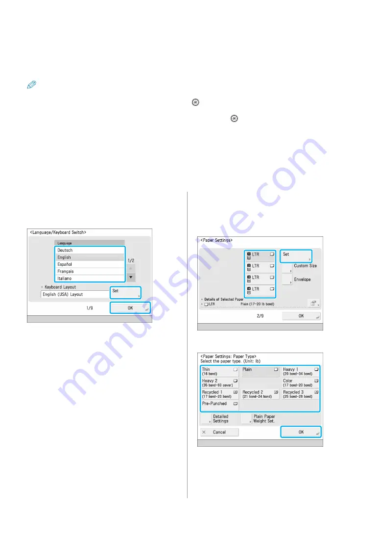 Canon imageRUNNER ADVANCE C350iF Starter Manual Download Page 22