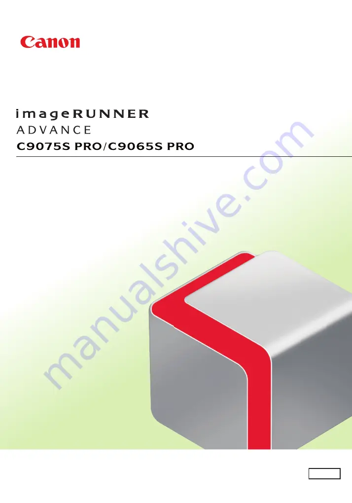 Canon imageRUNNER ADVANCE C9075S PRO Скачать руководство пользователя страница 1