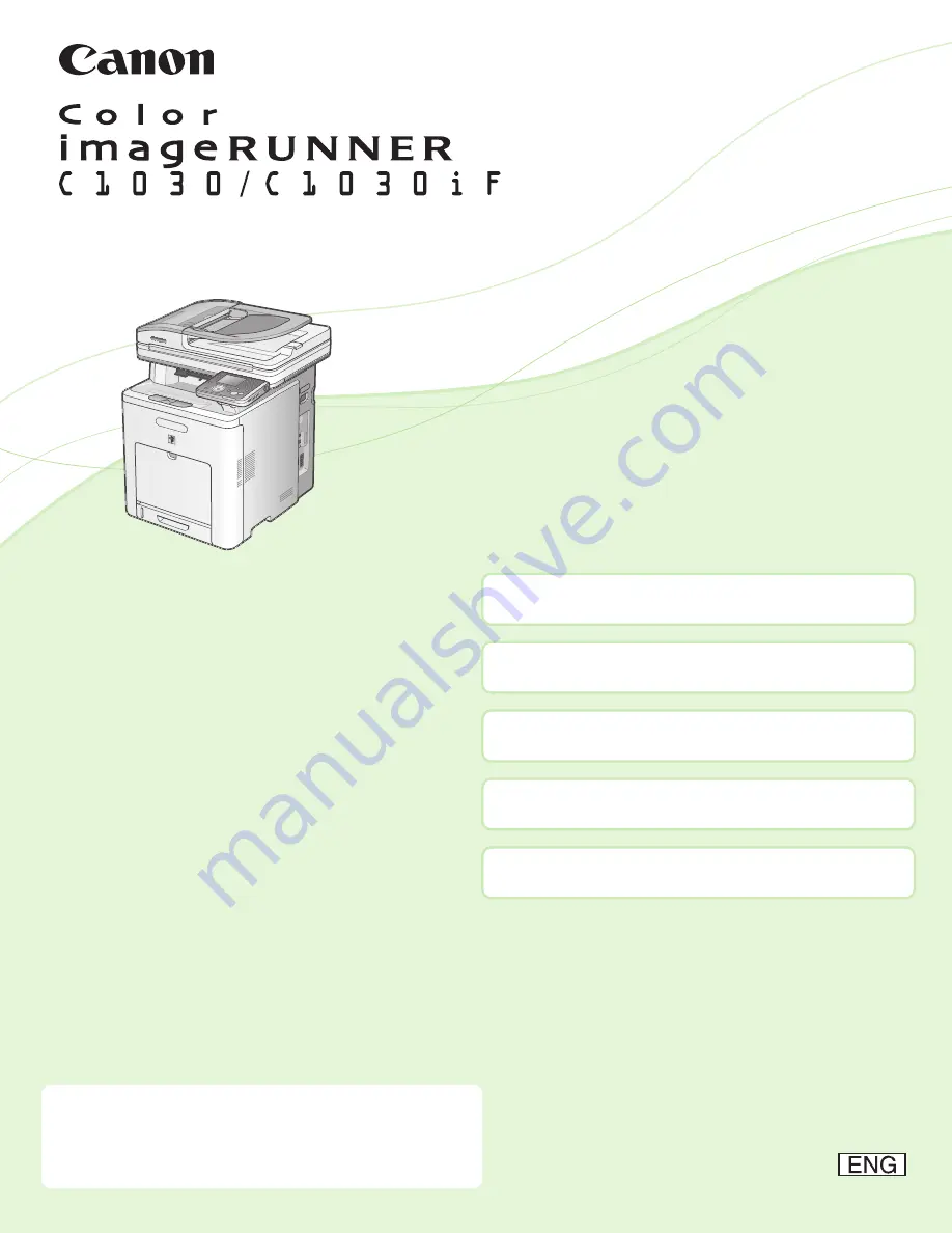 Canon imageRUNNER C1030 Starter Manual Download Page 1