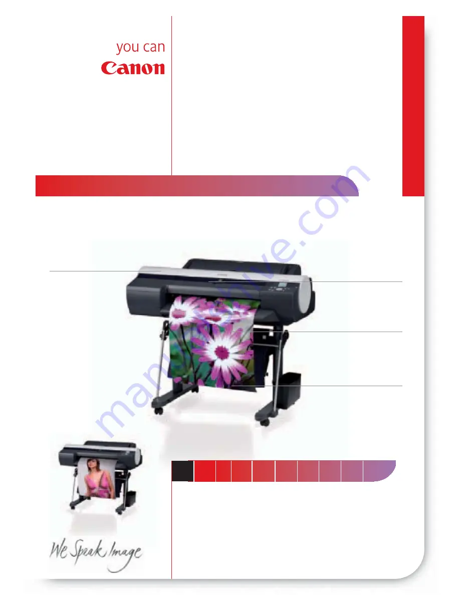 Canon iPF6100 - imagePROGRAF Color Inkjet Printer Скачать руководство пользователя страница 1