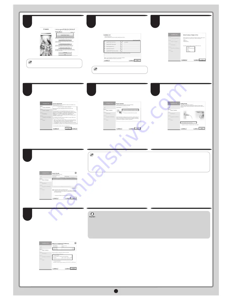 Canon iPF650 - imagePROGRAF Color Inkjet Printer Install Manual Download Page 8