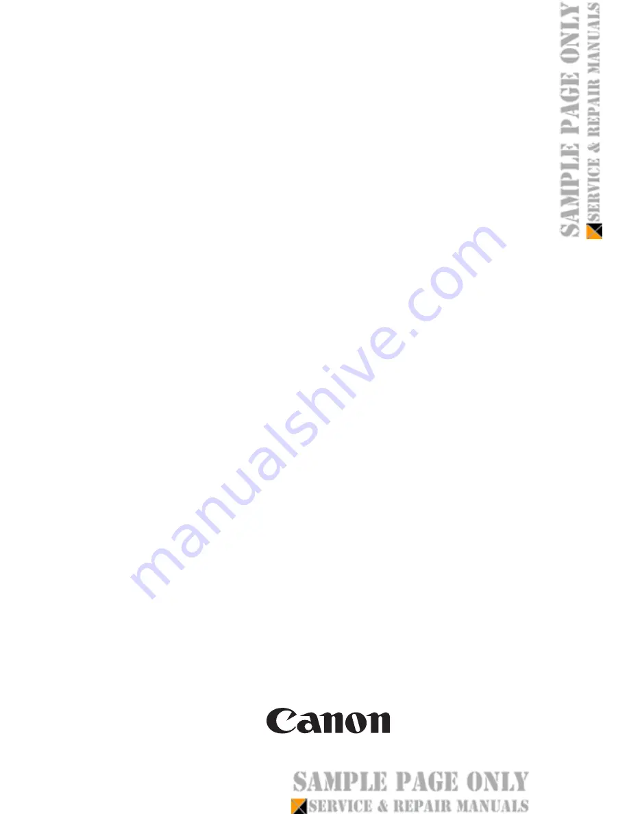 Canon iR1019 Series Service Manual Download Page 1